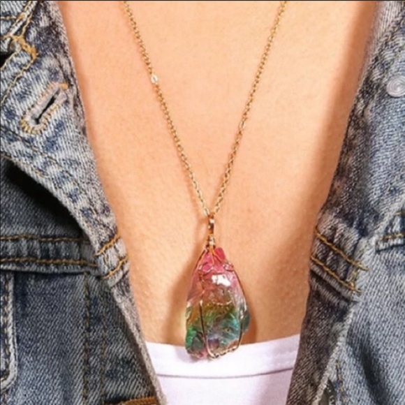Jewelry - Chakra Quartz Rainbow Rock Necklace